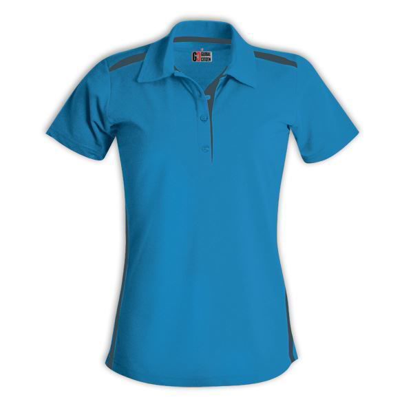 Ladies’ Vector Polo - Cyan/Graphite - End Of Range