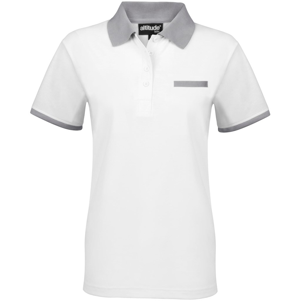 Ladies Caliber Golf Shirt - White