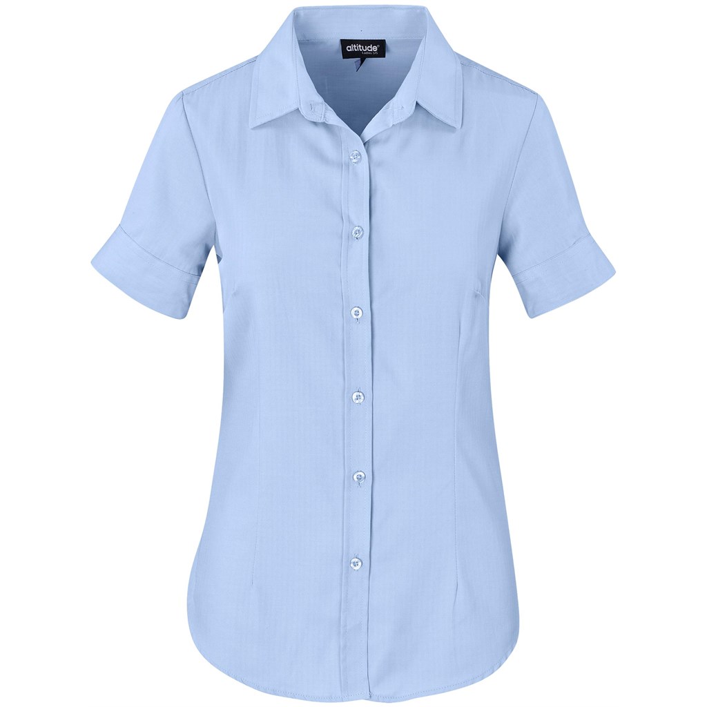 Ladies Short Sleeve Nottingham Shirt - Image 3