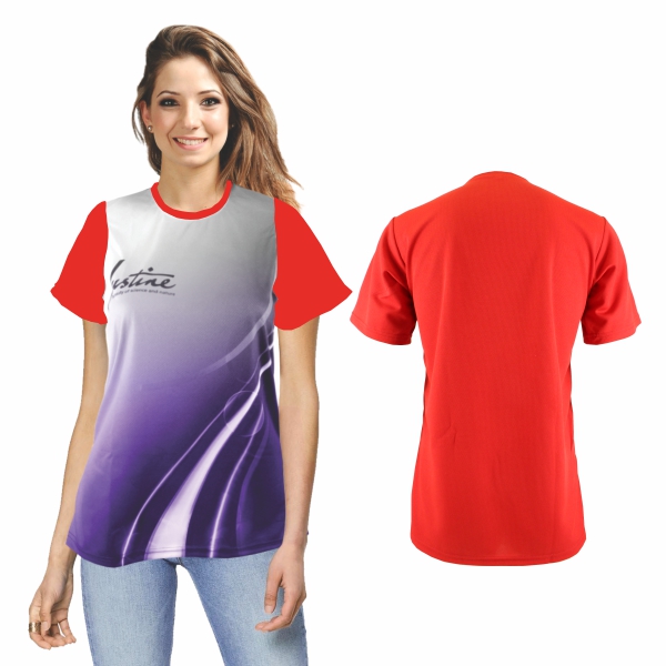 Ladies Miami Interlock Crew-Neck T-Shirt + FC-2XL - Image 6