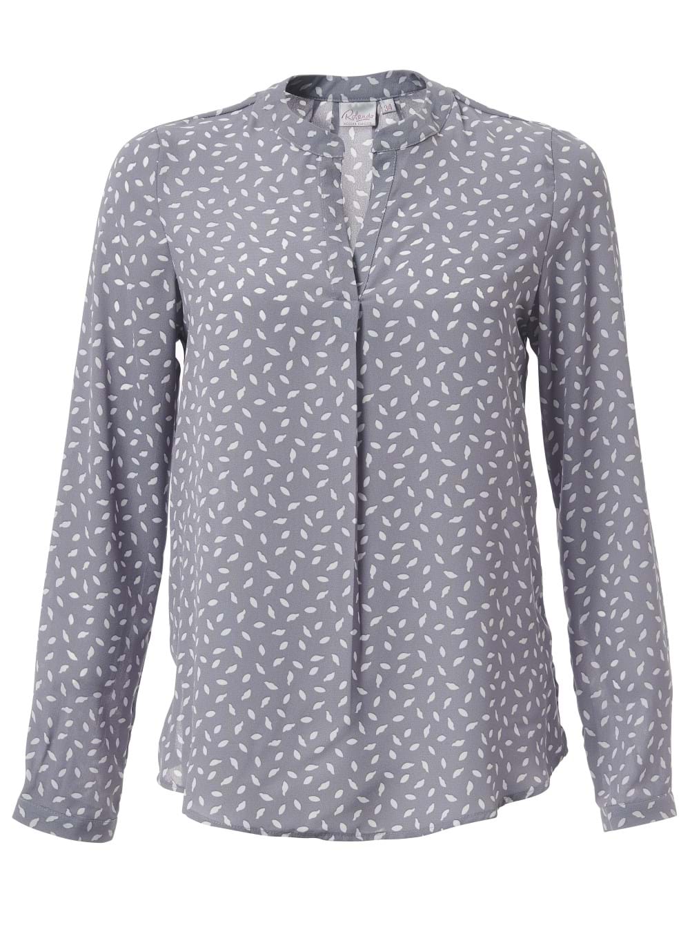 Fleur K229 L/S Blouse - Grey/White