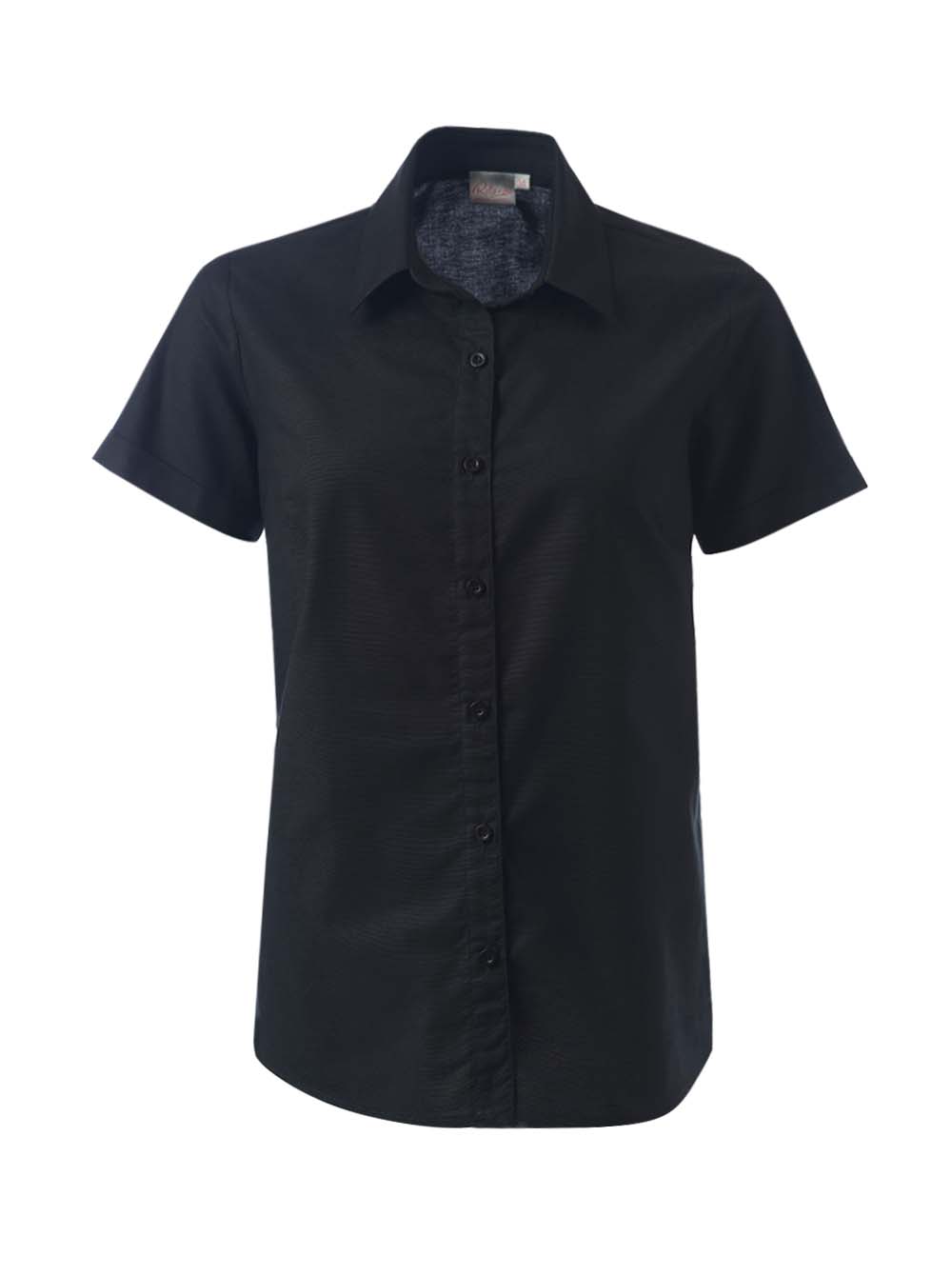 Ladies Tate Oxford K373 S/S Blouse - Black