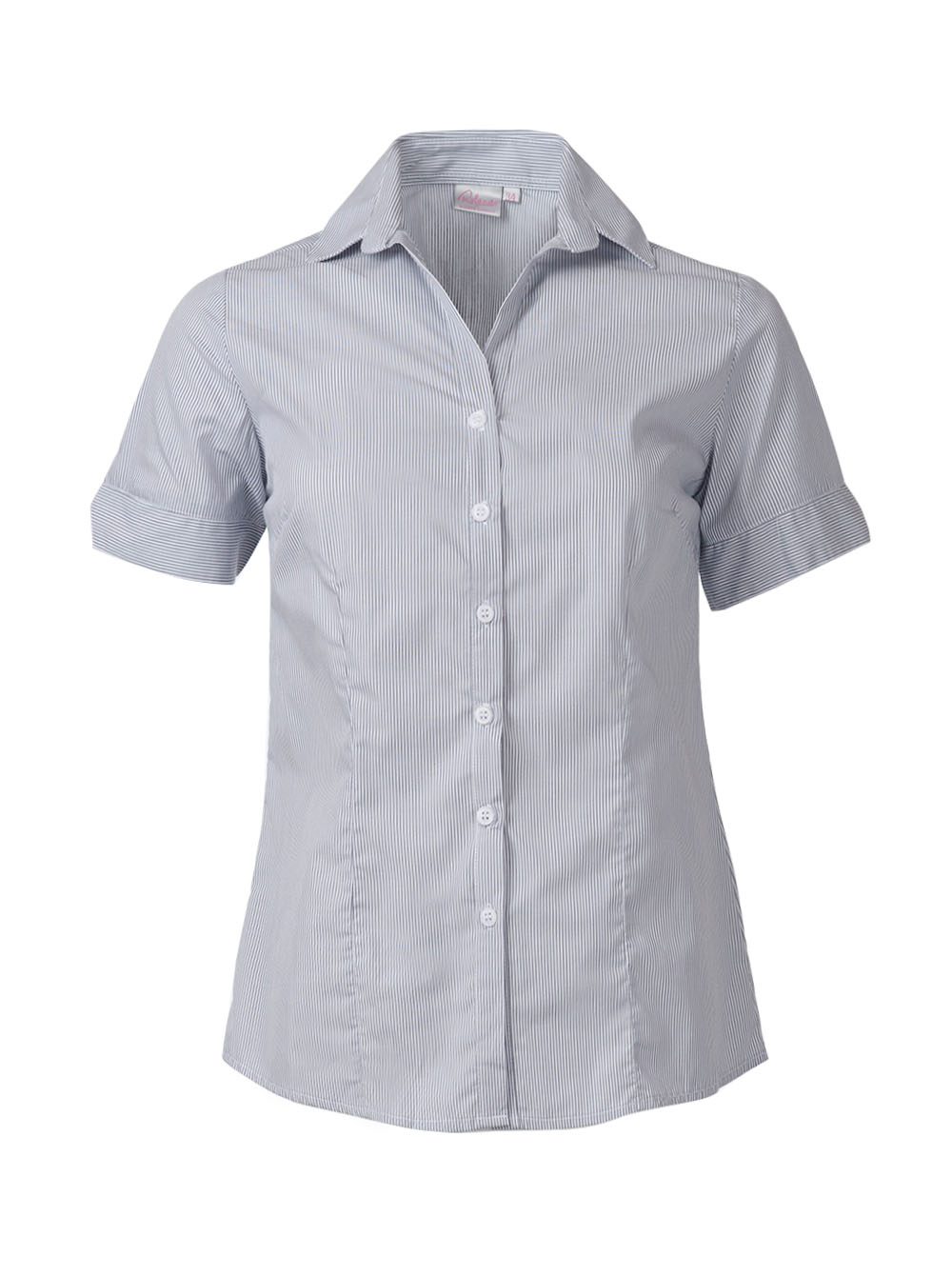 Drew K218 S/S Blouse - Grey/White stripe