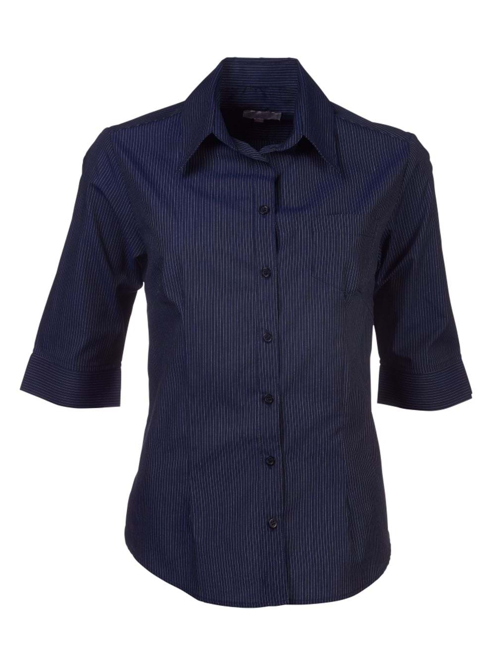 Jacqui K122 3/4 Blouse - Cobalt