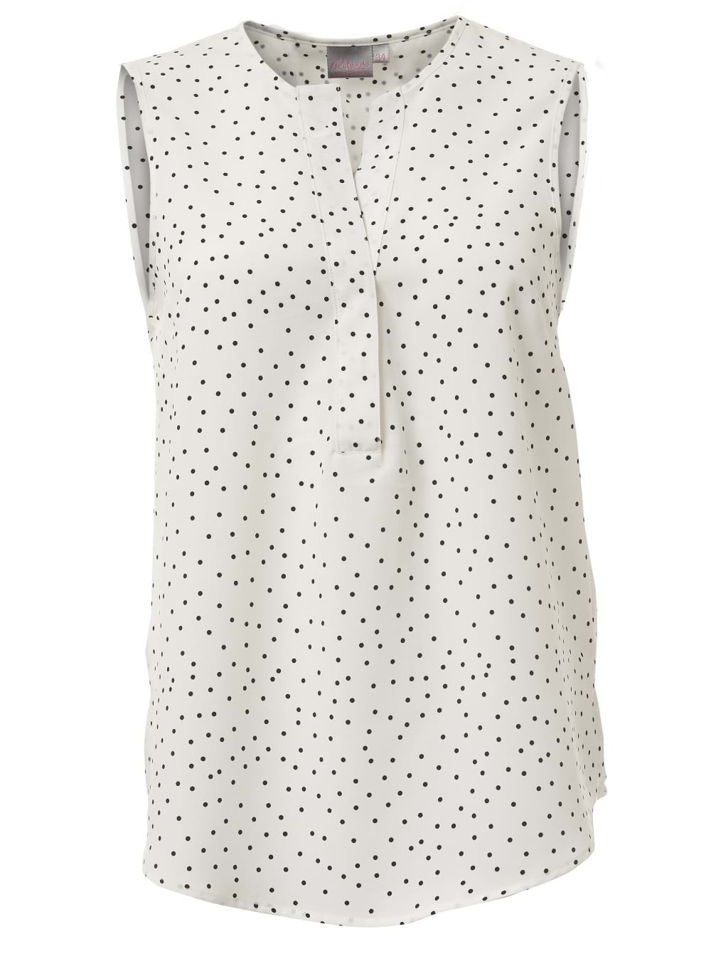 Kaylee K228 S/Less Blouse - Cream/Black