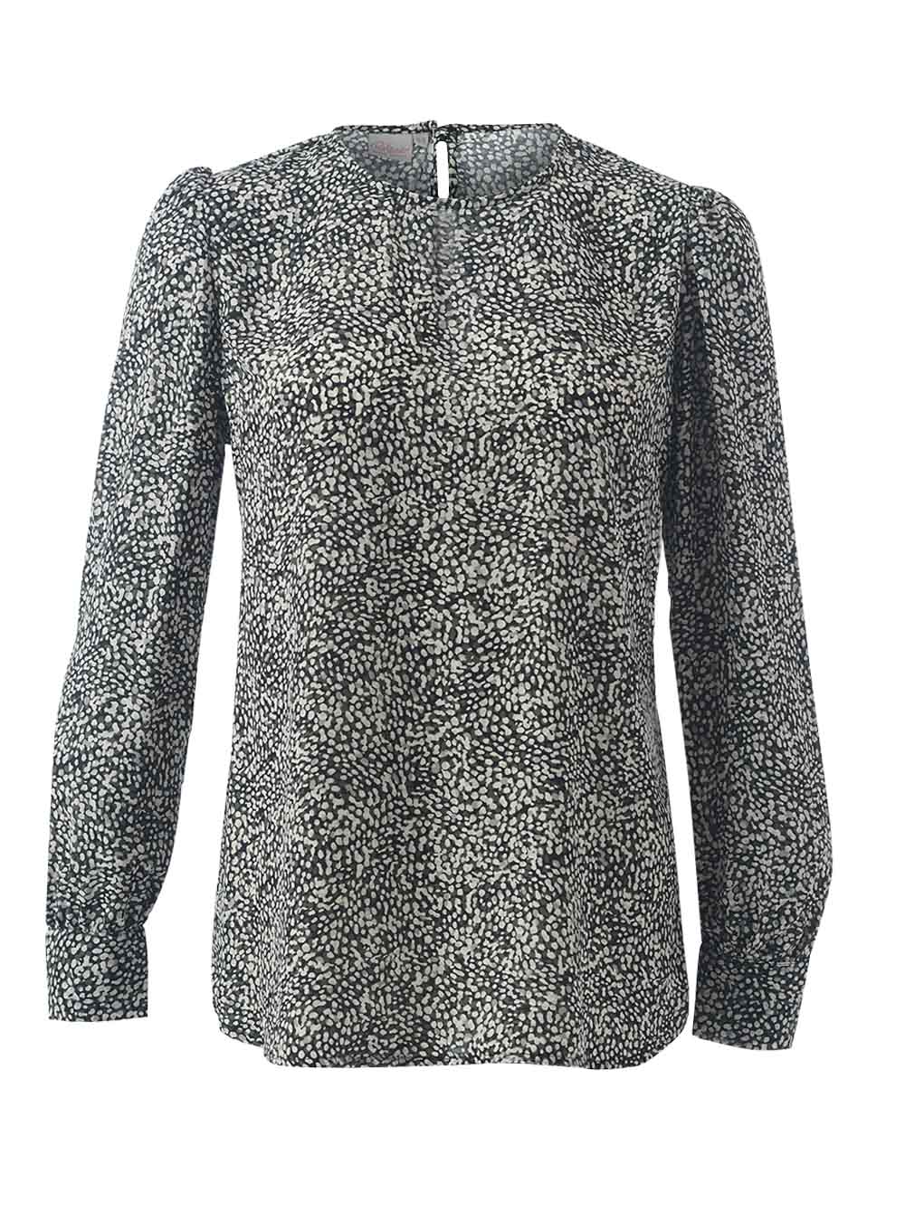 Paris K264 L/S Blouse - Grey Multi Speckles