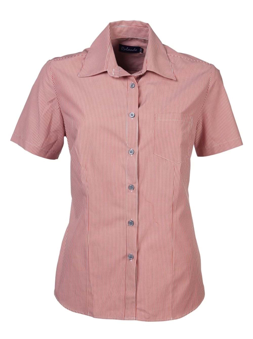 Wendy K124 S/S Blouse - Red/White