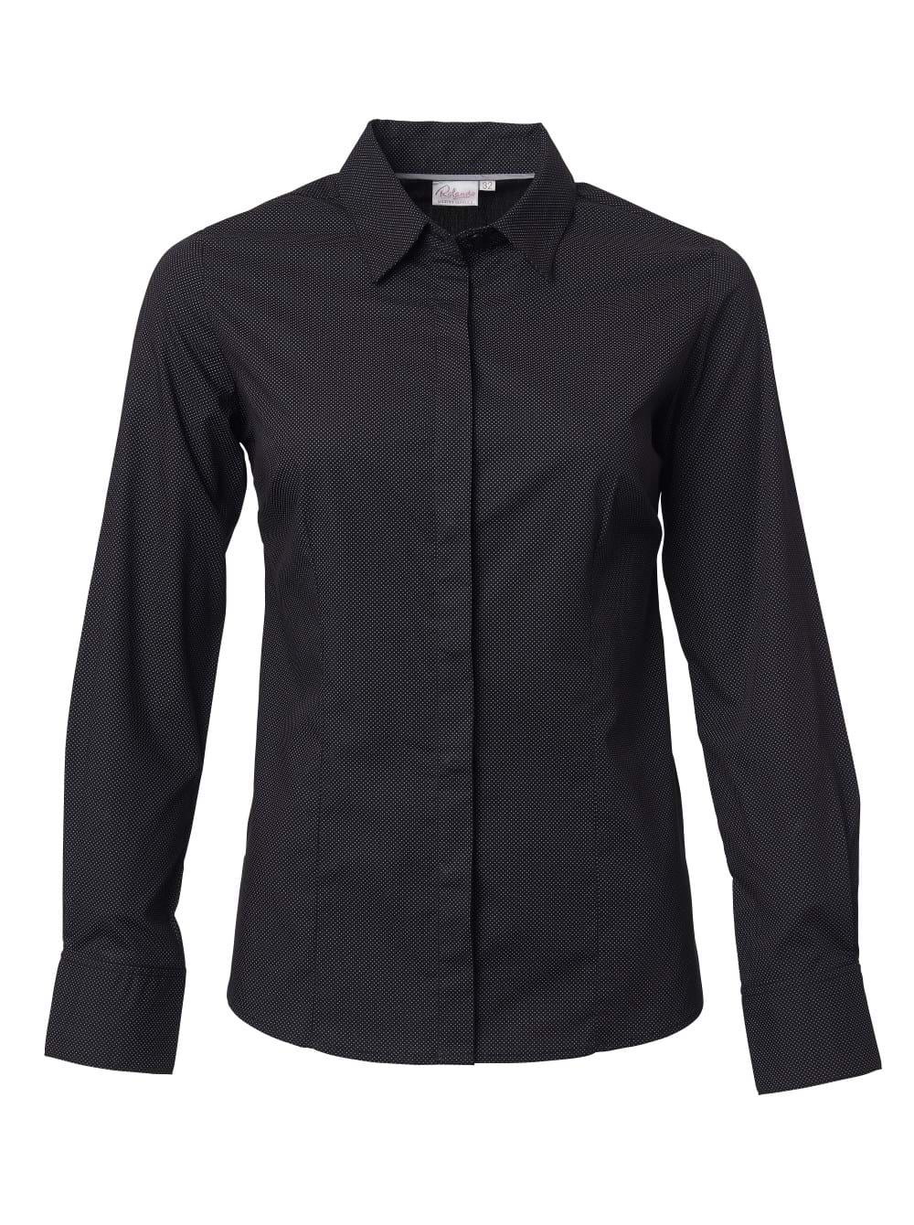 Ladies Regent CP2 L/S Blouse - Black