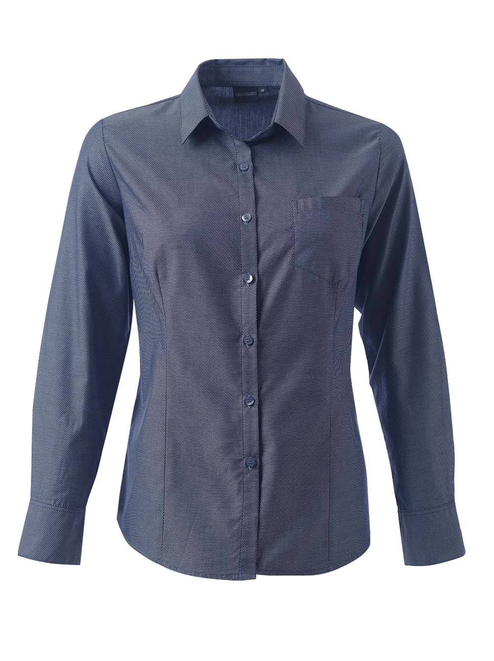 Ladies Lucca K237 L/S Blouse - Navy