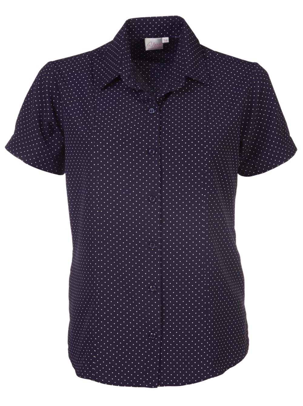 Zoe K222 S/S Blouse - Navy