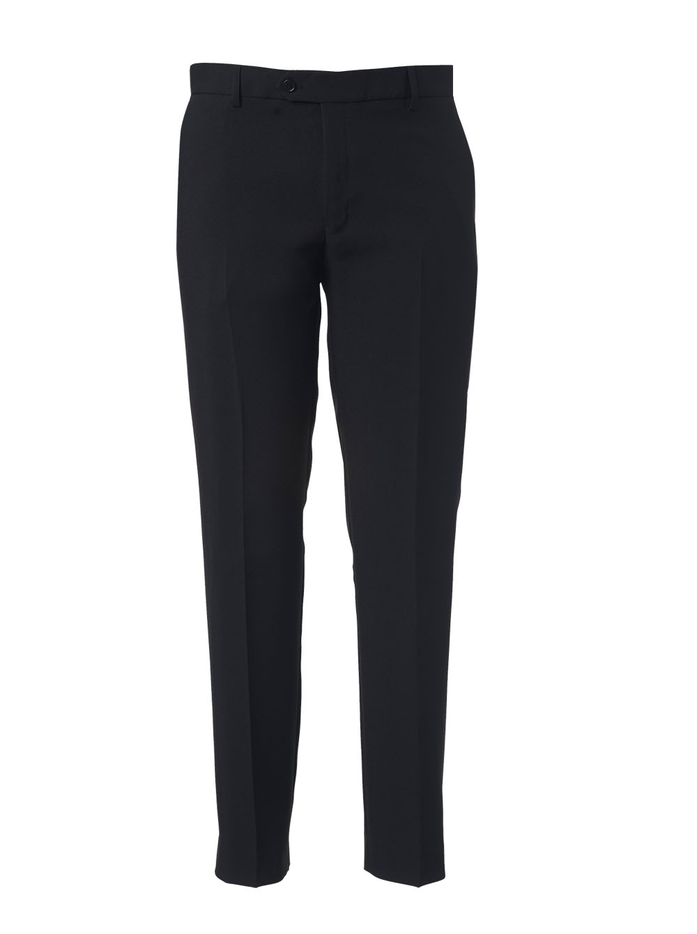 Mens Roman Slim Fit Flat Front Trs - 84cm - Blk