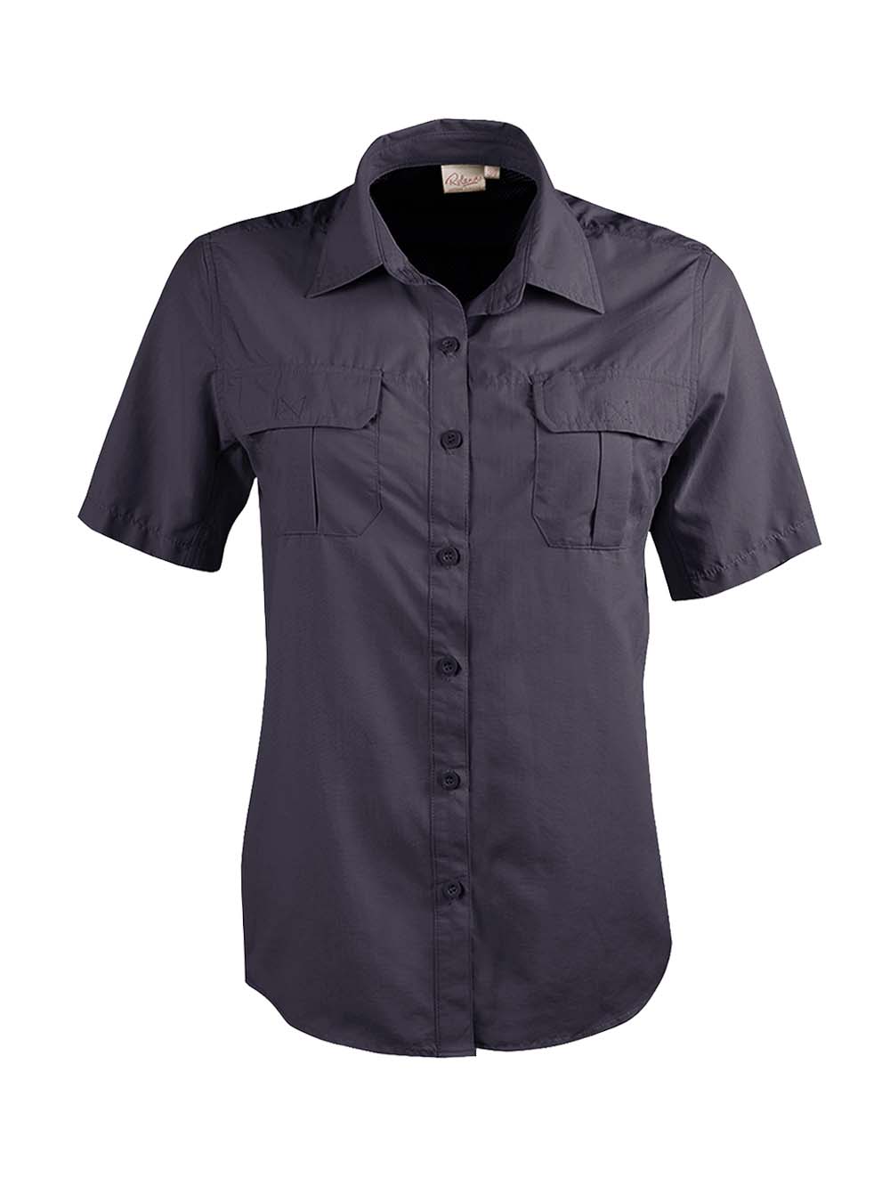 Ladies K224 S/S Safari Blouse - Charcoal