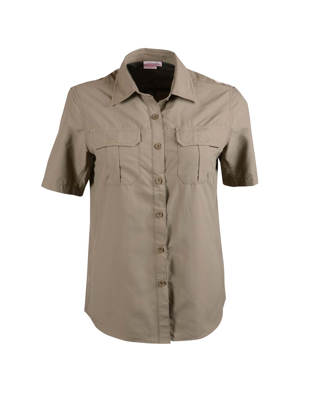 Ladies K224 S/S Safari Blouse - Khaki