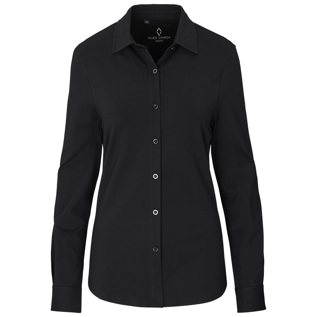 Ladies Long Sleeve Alex Varga Cronus Knitted Shirt