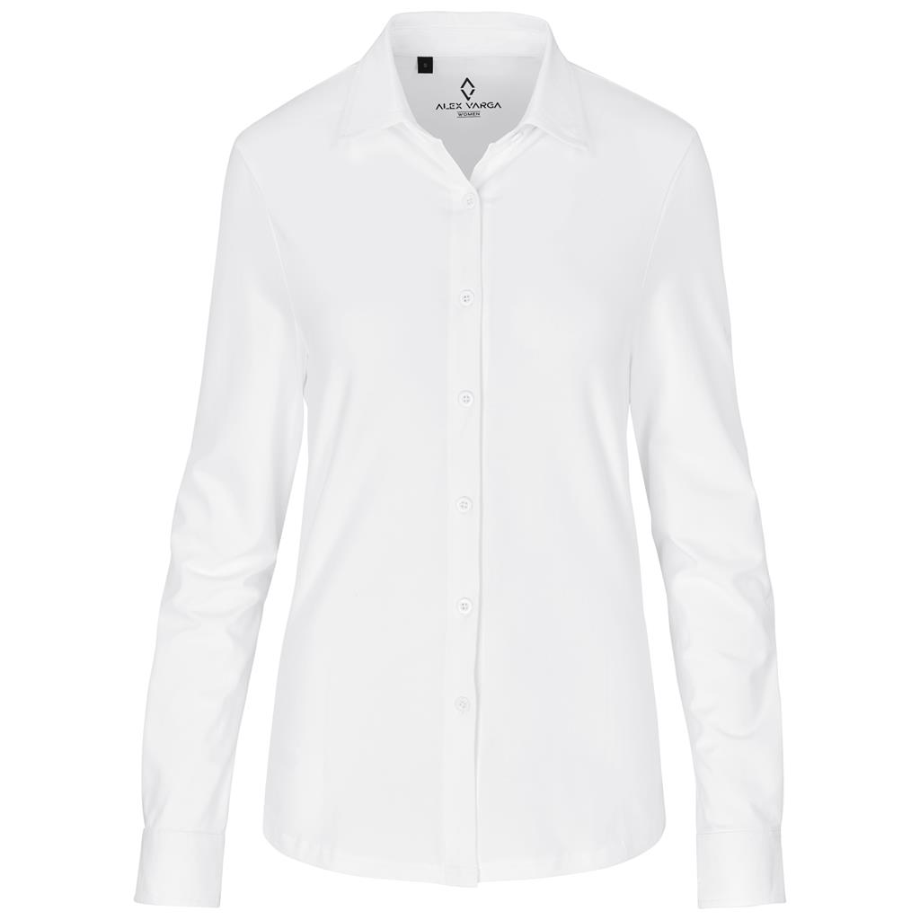 Ladies Long Sleeve Alex Varga Cronus Knitted Shirt - Image 2