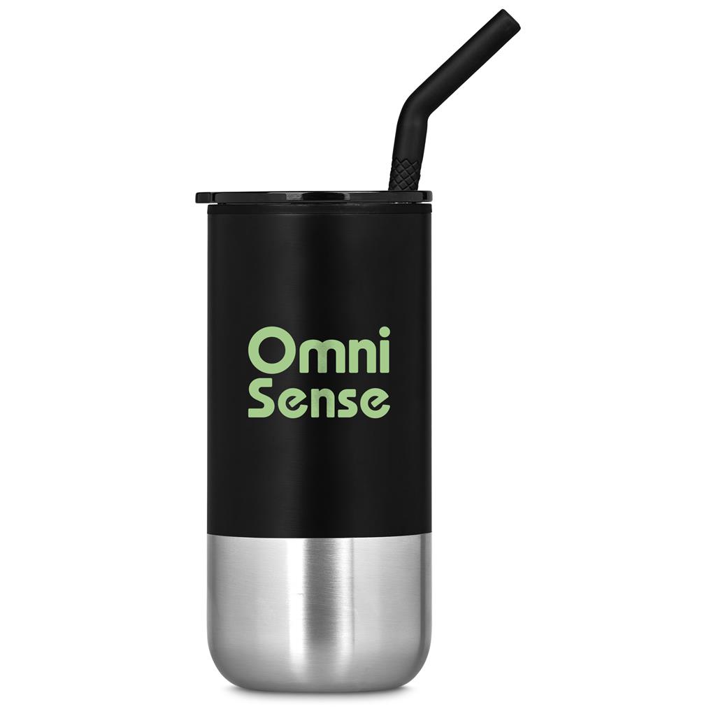Kooshty Cheerio Stainless Steel & Plastic Double-Wall Tumbler & Straw – 480ml - Image 2