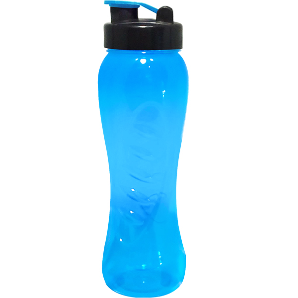 Transparent Curve 750ml water bottle 1col-Flip top