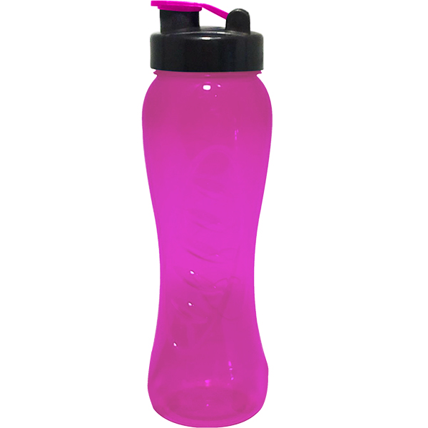 Transparent Curve 750ml water bottle 1col-Flip top - Image 2